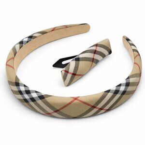 *Plaid Headband & Hair Clip Set – Classic Check (NWOT)